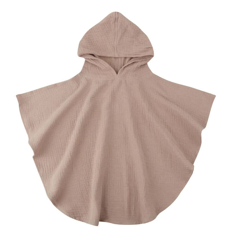 Cape de bain bébé en coton-Bébé®-NN Baby&Mummy-D21(68x74cm)-marron-clair-NN Baby&Mummy