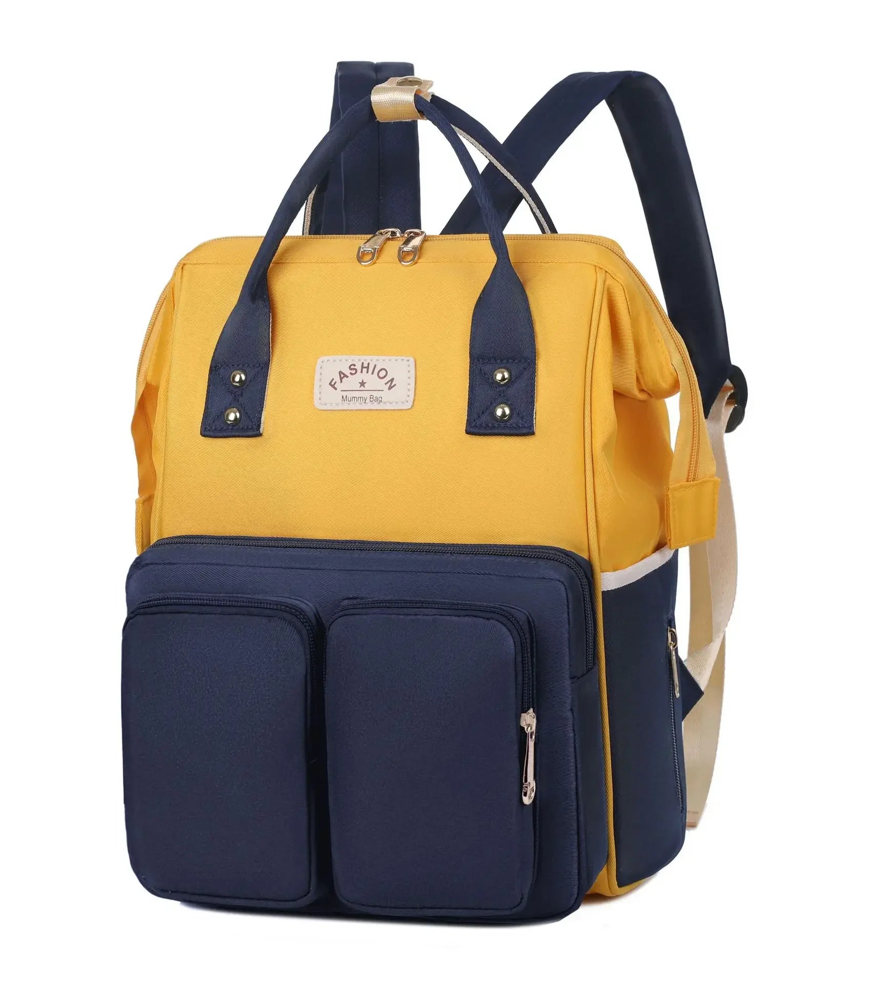 Sac_a_langer_mummy_bag_jaune_bleu_nuit