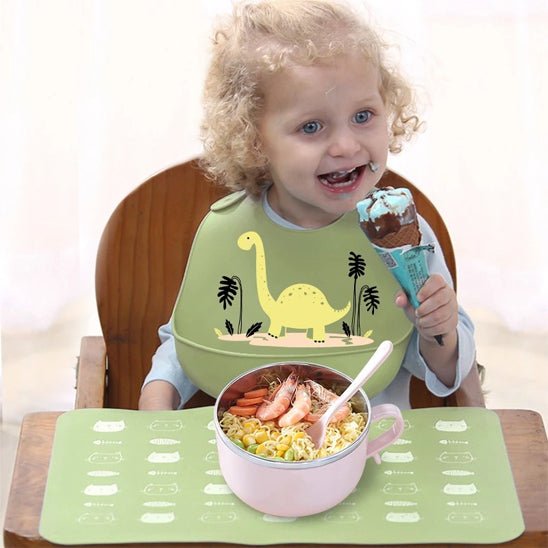 Bavoir bébé silicone impermeable glaces