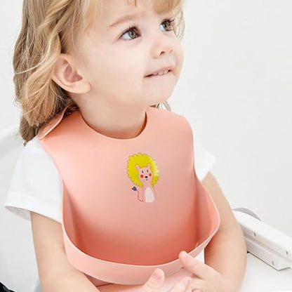 Bavoir bébé silicone impermeable tres pensif