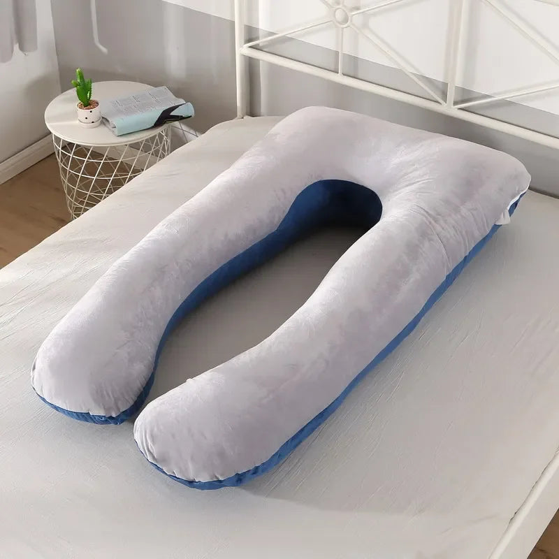 Coussin de grossesse premium grix bleu