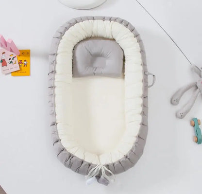 Lit de voyage bébé avec oreiller-Bébé®-NN Baby&Mummy-Beige-NN Baby&amp;Mummy