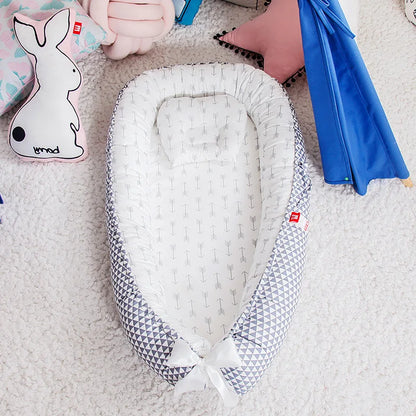 Lit de voyage bébé avec oreiller-Bébé®-NN Baby&Mummy-Gris A-NN Baby&amp;Mummy
