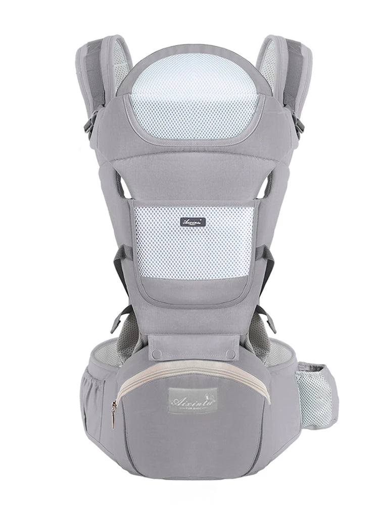 Porte-bebe-ergonomique-multifonction-gris