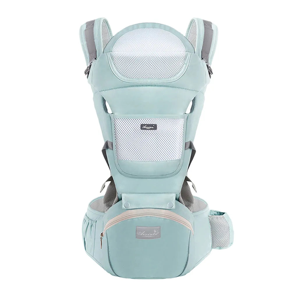 Porte-bebe-ergonomique-multifonction-vert