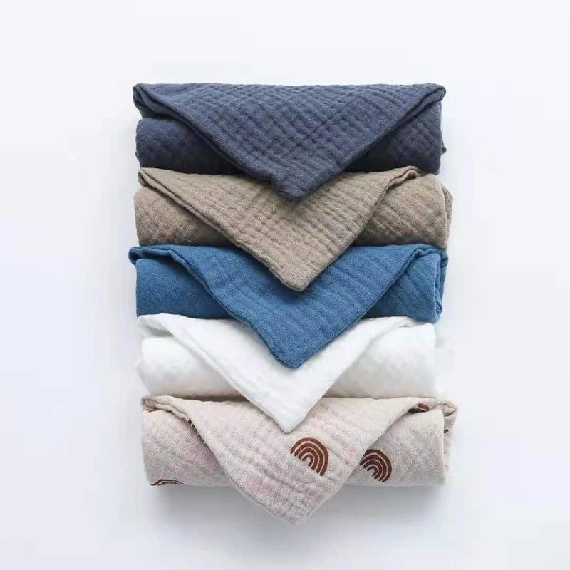 Serviette-carree-coton-modèle-bleu