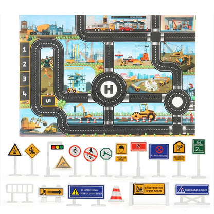 Tapis d'Éveil Bébé-Carte de Circulation-Bébé®-NN Baby&Mummy-Modèle-Travaux Généraux + Signalisation-NN Baby&amp;Mummy