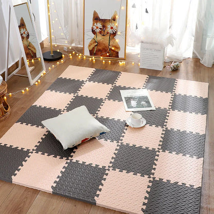 Tapis de sol bébé en mousse 8-16Pcs-Bébé®-NN Baby&Mummy-Beige et marron-8 Pieces-NN Baby&amp;Mummy