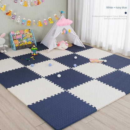 Tapis de sol bébé en mousse 8-16Pcs-Bébé®-NN Baby&Mummy-Blanc et cyan-8 Pieces-NN Baby&amp;Mummy