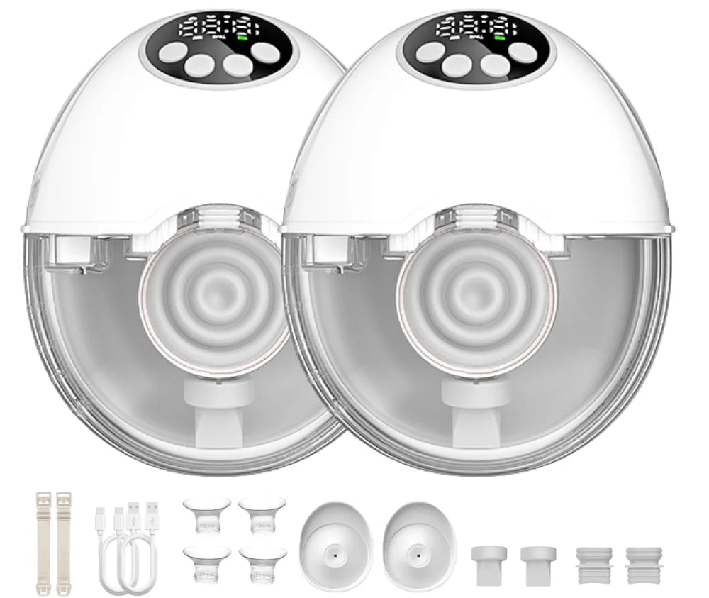 Tire Lait Portable Discret Double Gris Plus Base Chauffante