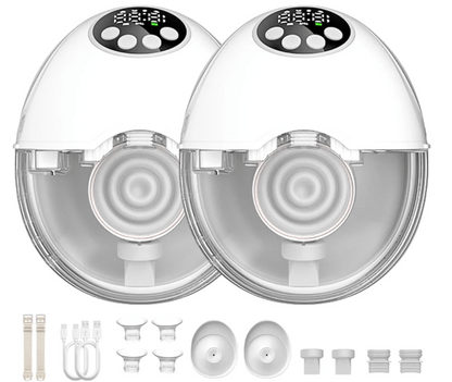 Tire Lait Portable Discret Double Gris Plus Base Chauffante