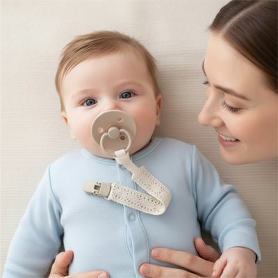 attache tetine bebe en bleu