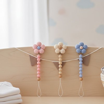 Attache tetine Floral plusieurs couleurs
