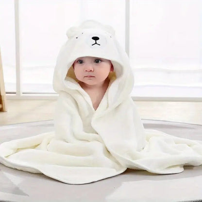 Cape de bain bebe blanche