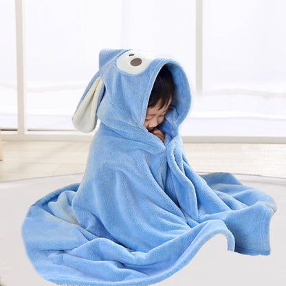 cape de bain bebe bleu