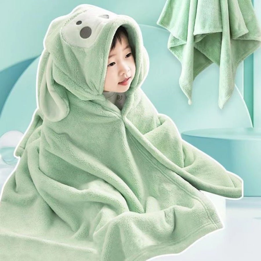 cape de bain bebe vert