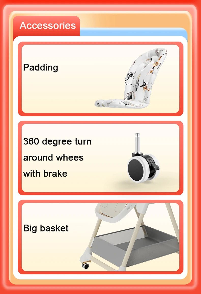 Chaise haute bébé réglable - NN Baby&Mummy