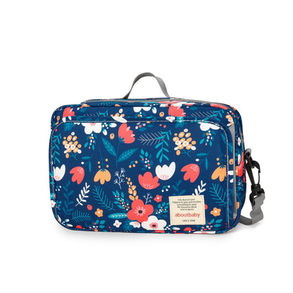 Sac a langer floral bleu