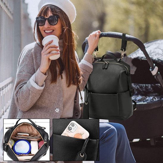 sac a langer noir pleins de poches