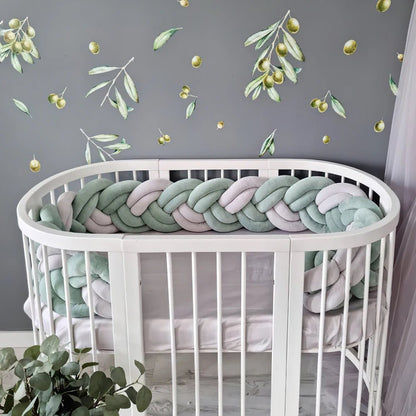 Tour de Lit Bébé Tressé Noué CPull | Sécurité Douce - NN Baby&Mummy