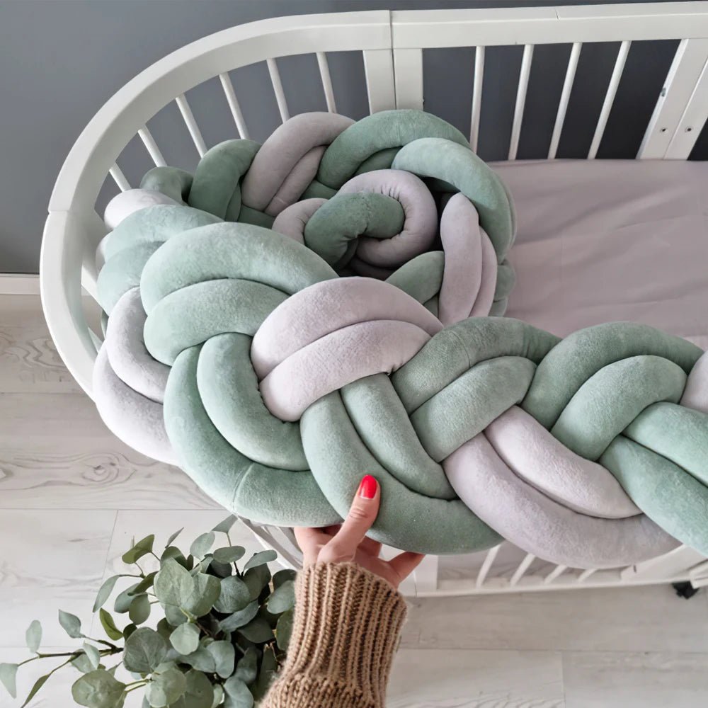 Tour de Lit Bébé Tressé Noué CPull | Sécurité Douce - NN Baby&Mummy